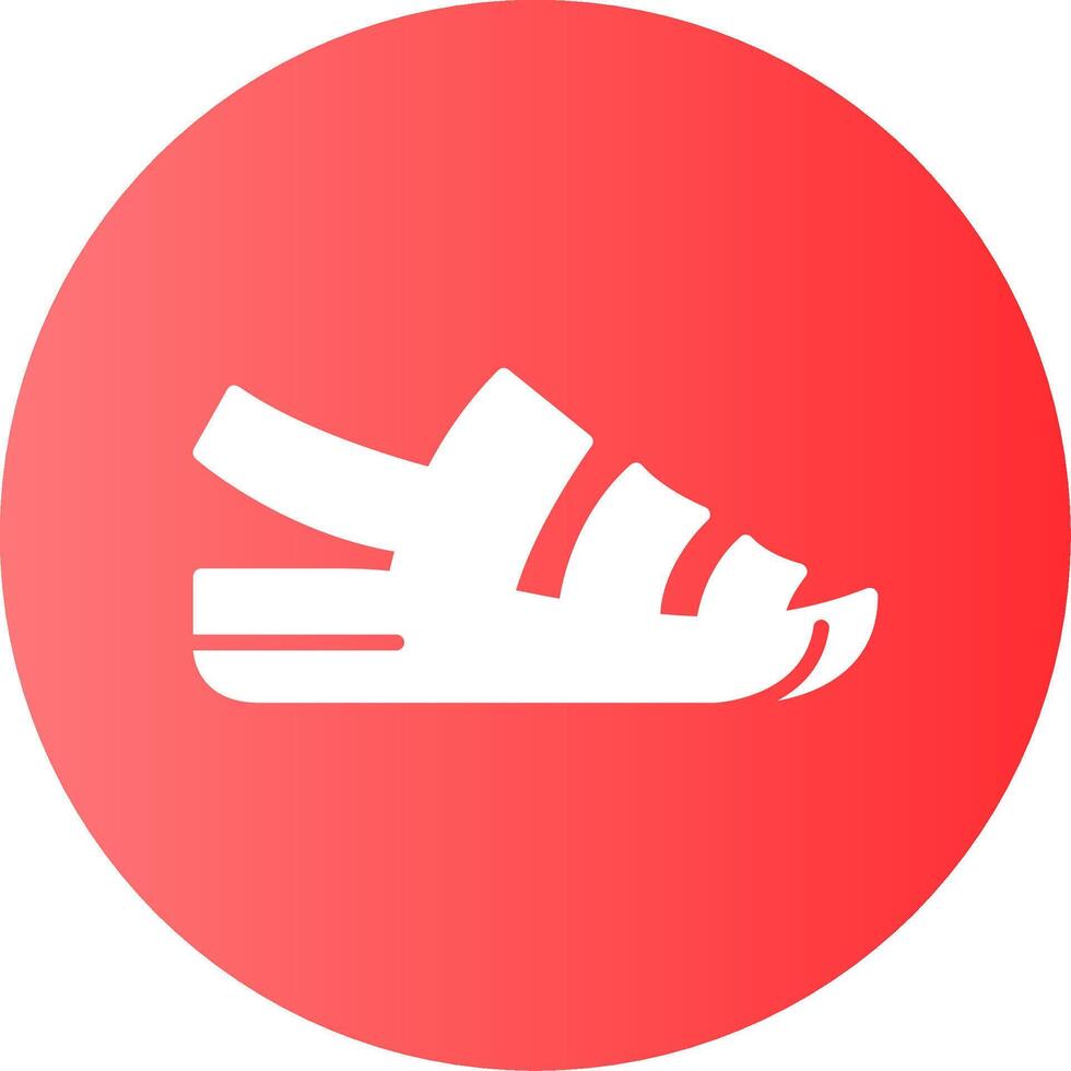 Sandals Gradient Circle Icon vector