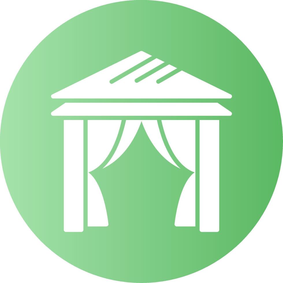 Beach tent Gradient Circle Icon vector