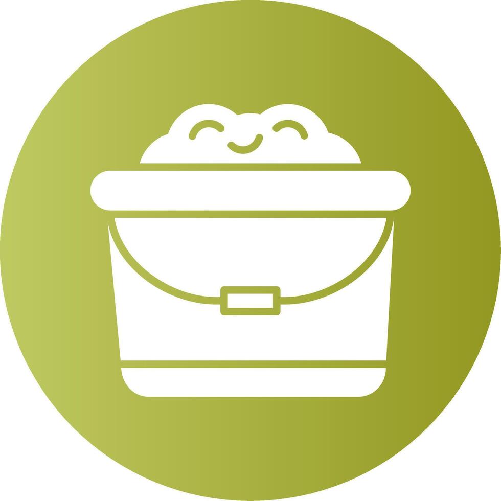 Sand bucket Gradient Circle Icon vector