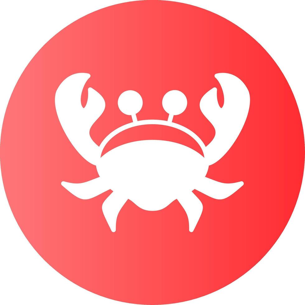 Crab Gradient Circle Icon Design vector