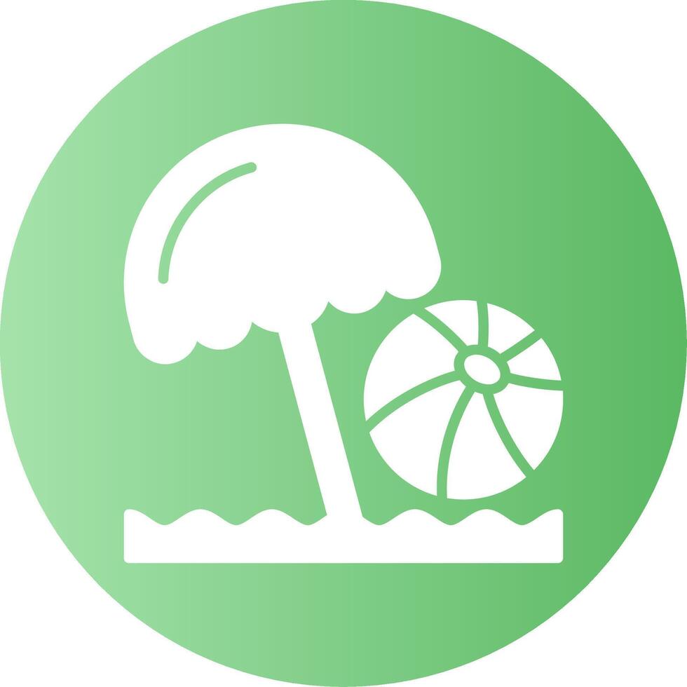 Beach volleyball Gradient Circle Icon Design vector