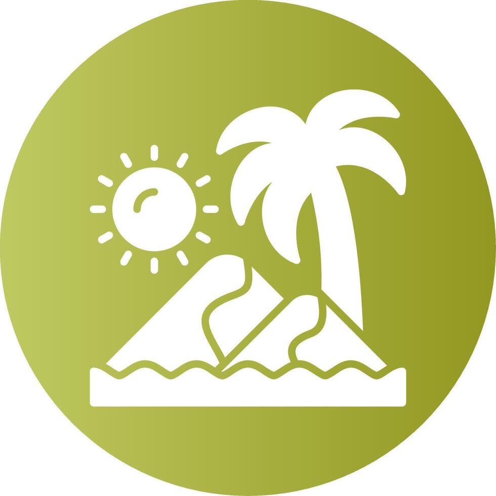 Sand dunes Gradient Circle Icon vector