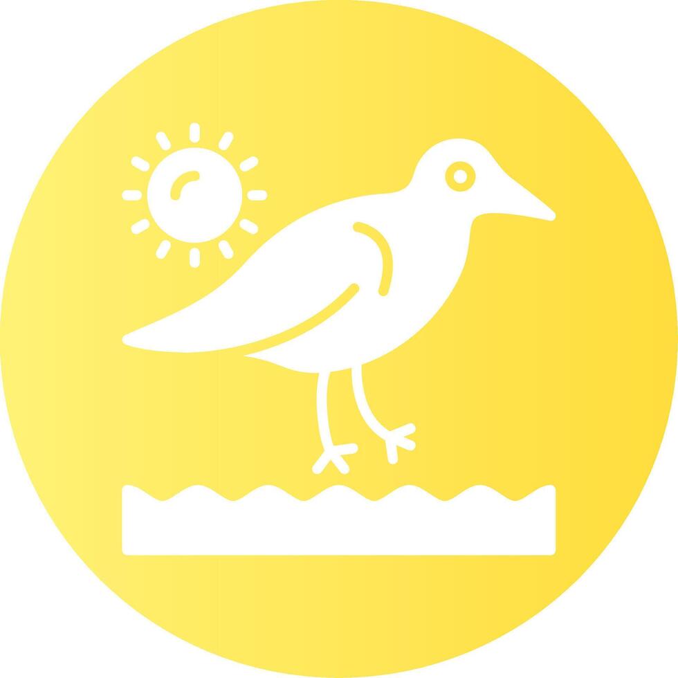 Sandpipers Gradient Circle Icon vector