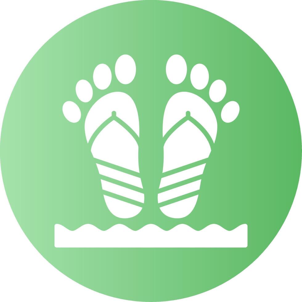 Beach walk Gradient Circle Icon vector