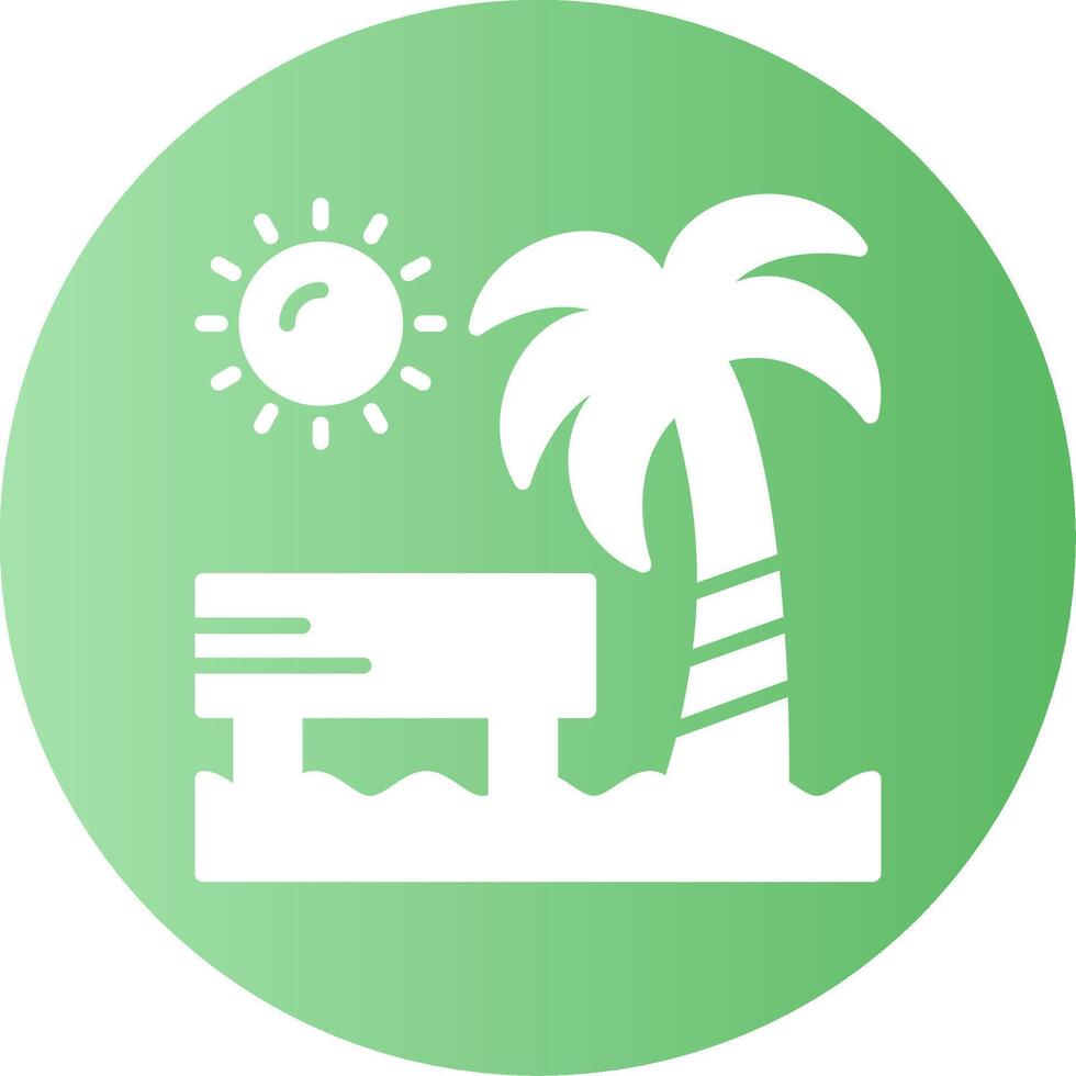 Beach concert Gradient Circle Icon vector