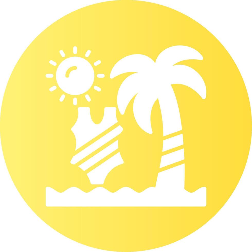 Beach fashion show Gradient Circle Icon vector