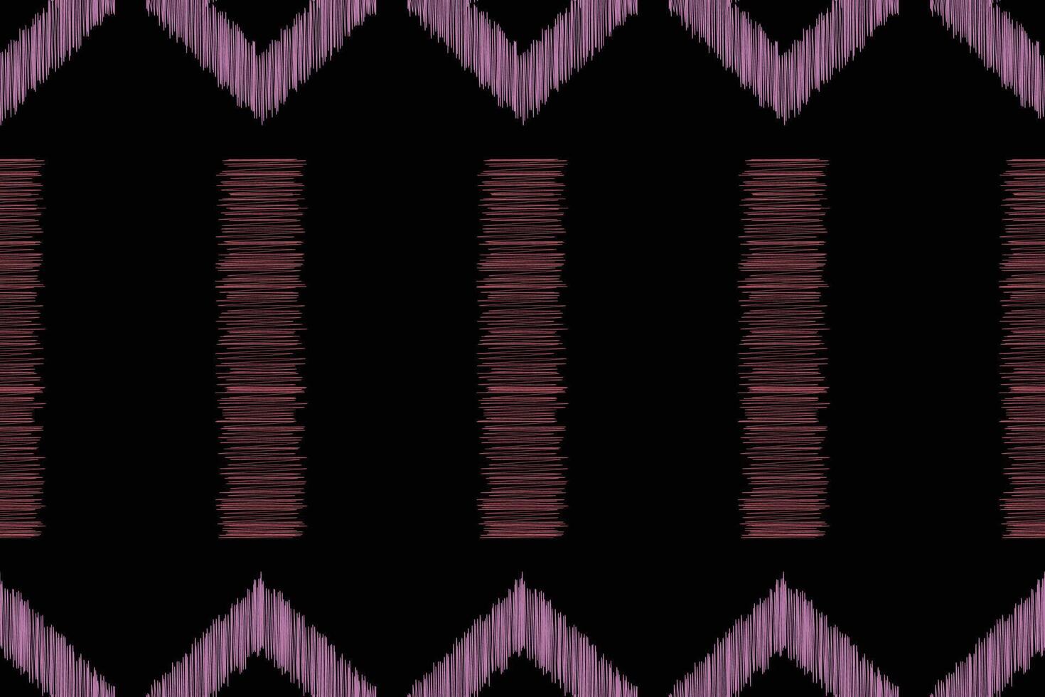 Ethnic motif pattern of black color background ethnic ikat design decorative. vector