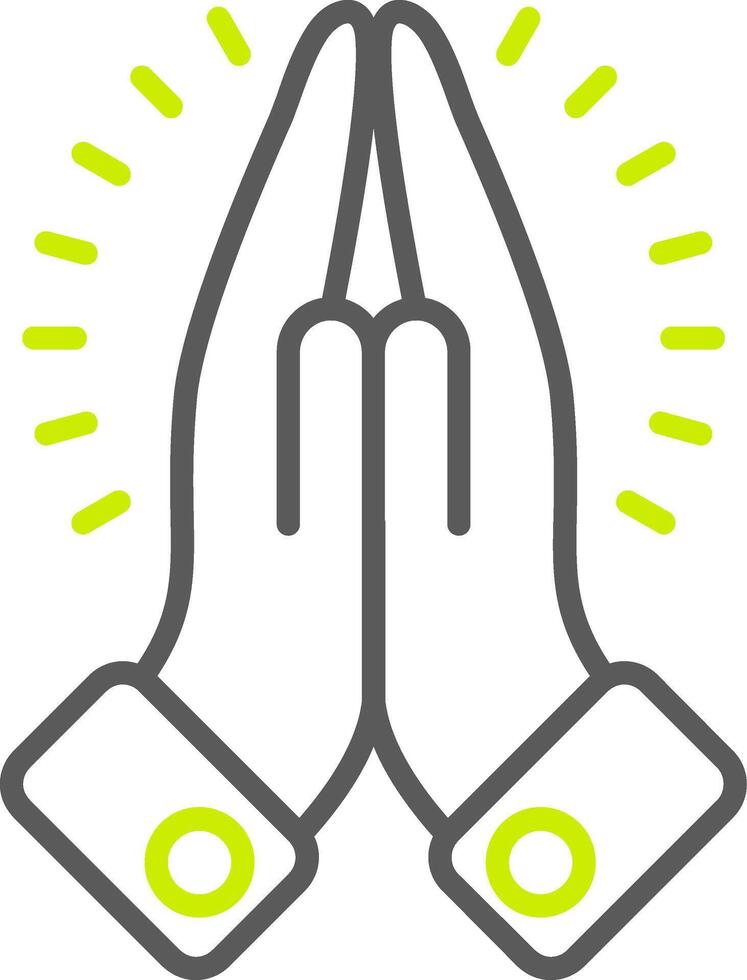 Praying Mobile UX Object vector