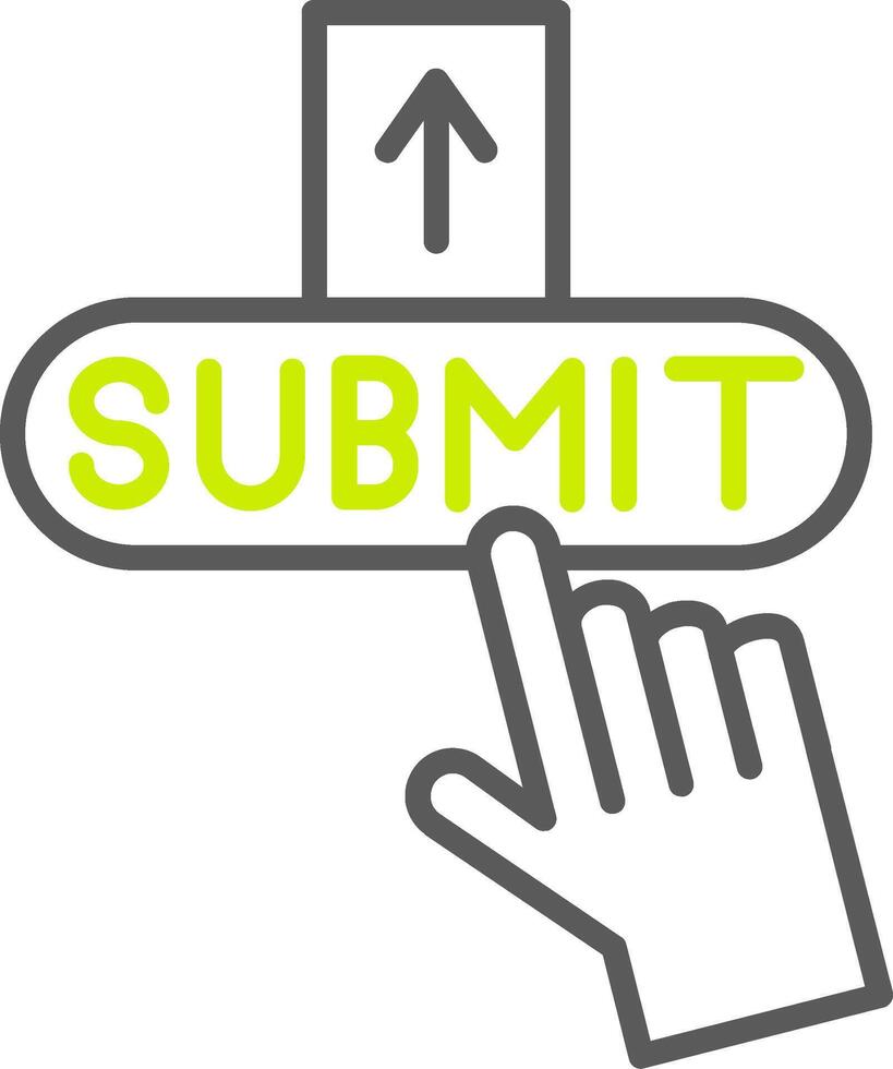 Submit Streamlined Line Drawing vector