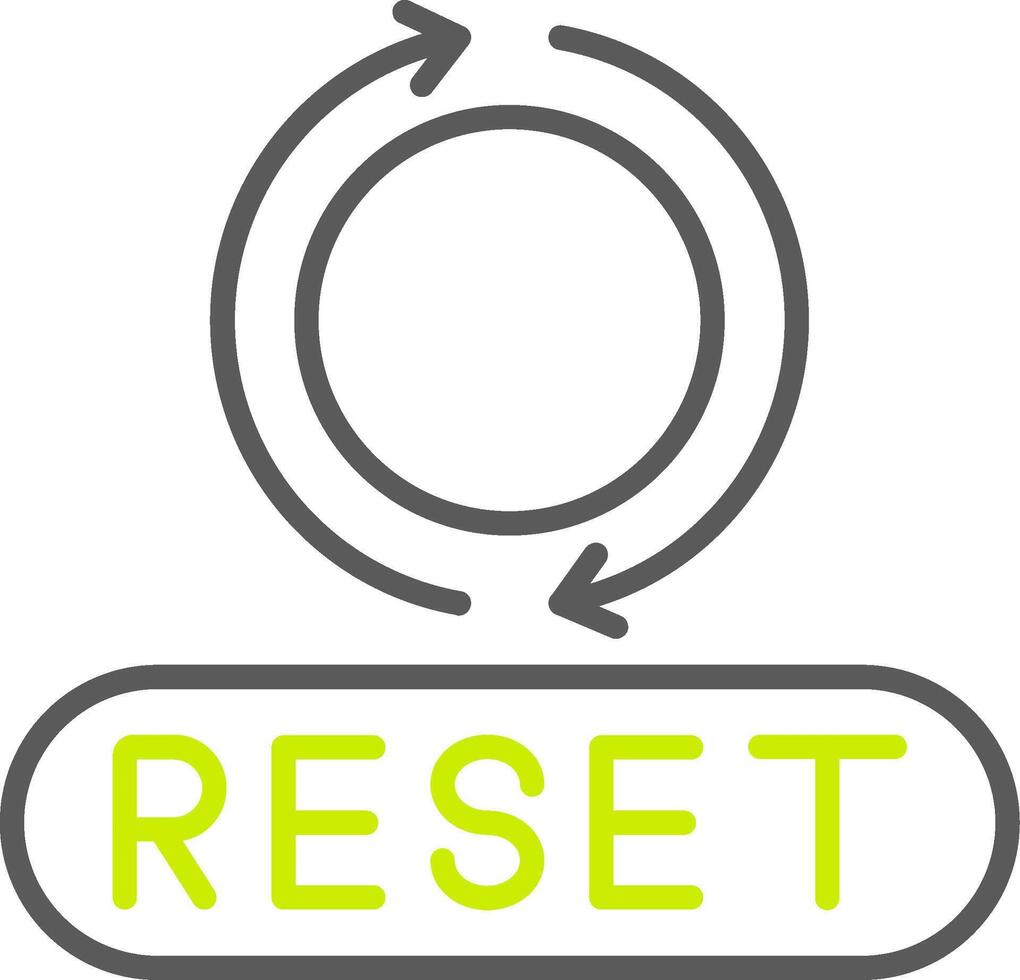 Reset Custom Line Drawing vector