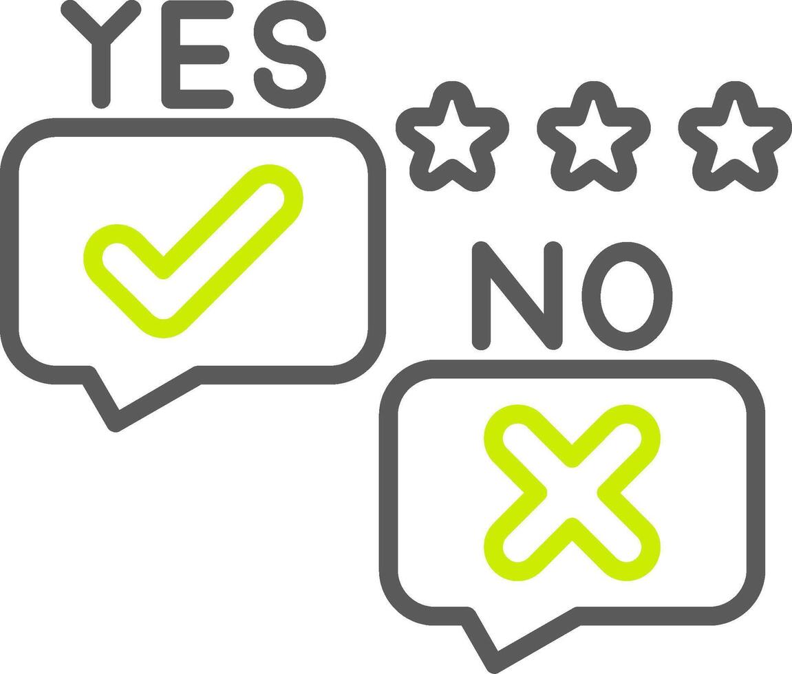Yes No UserFriendly Drawing vector