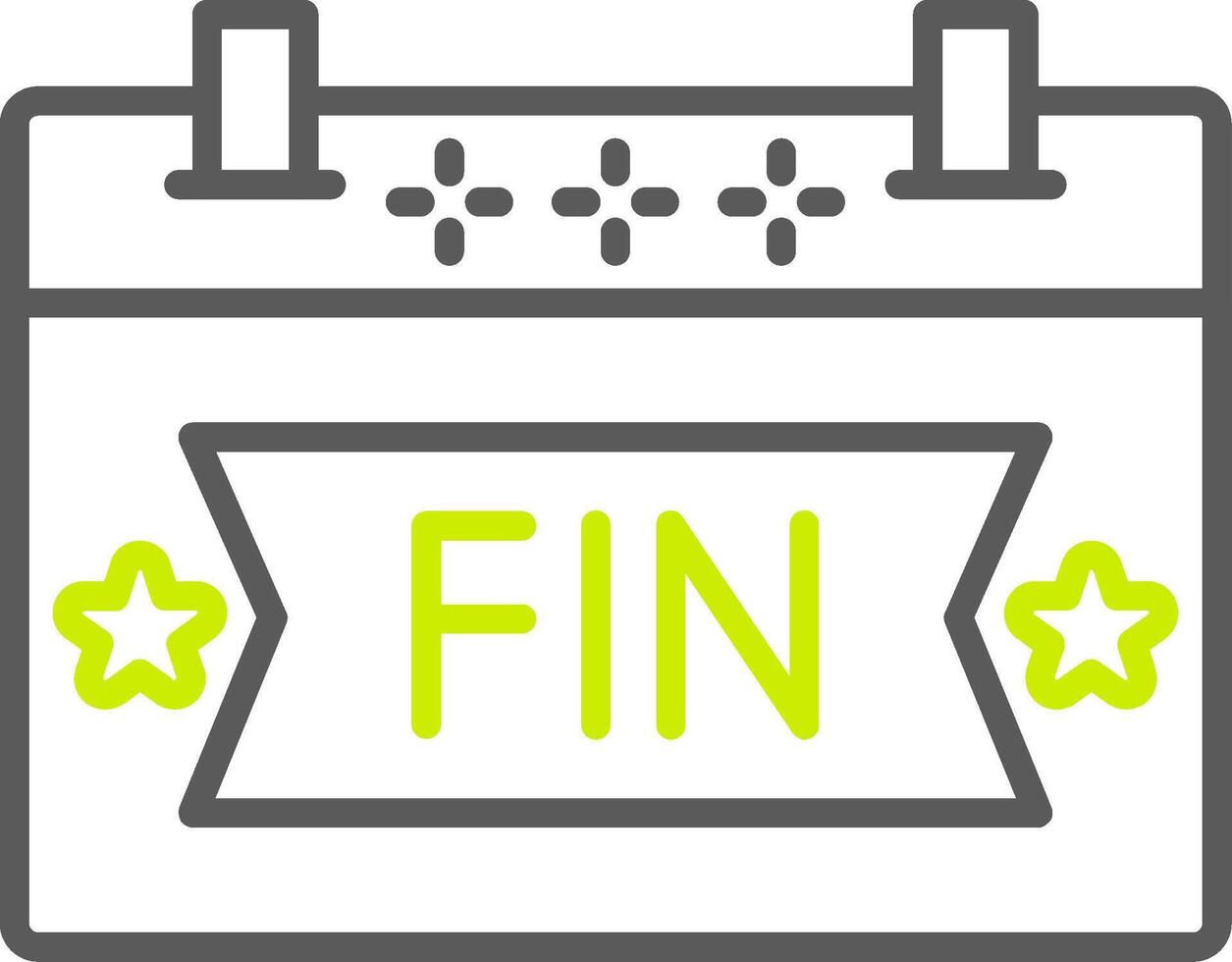 The End Elegant Line Drawing vector