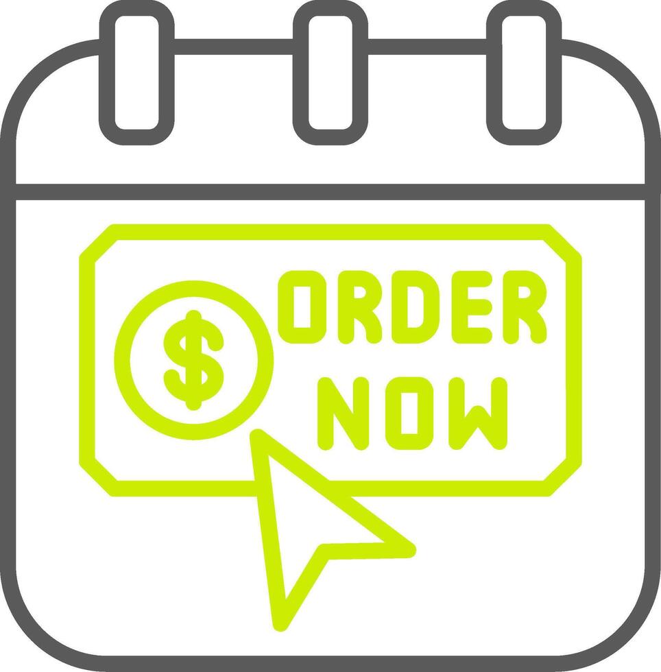 Order Now Minimalist UI Block vector