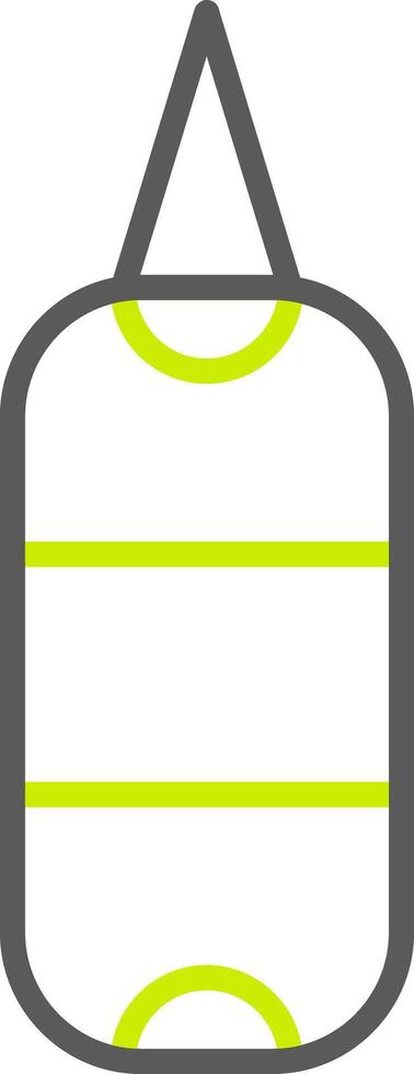 Boxing Bag Shadowed Badge Graphic vector