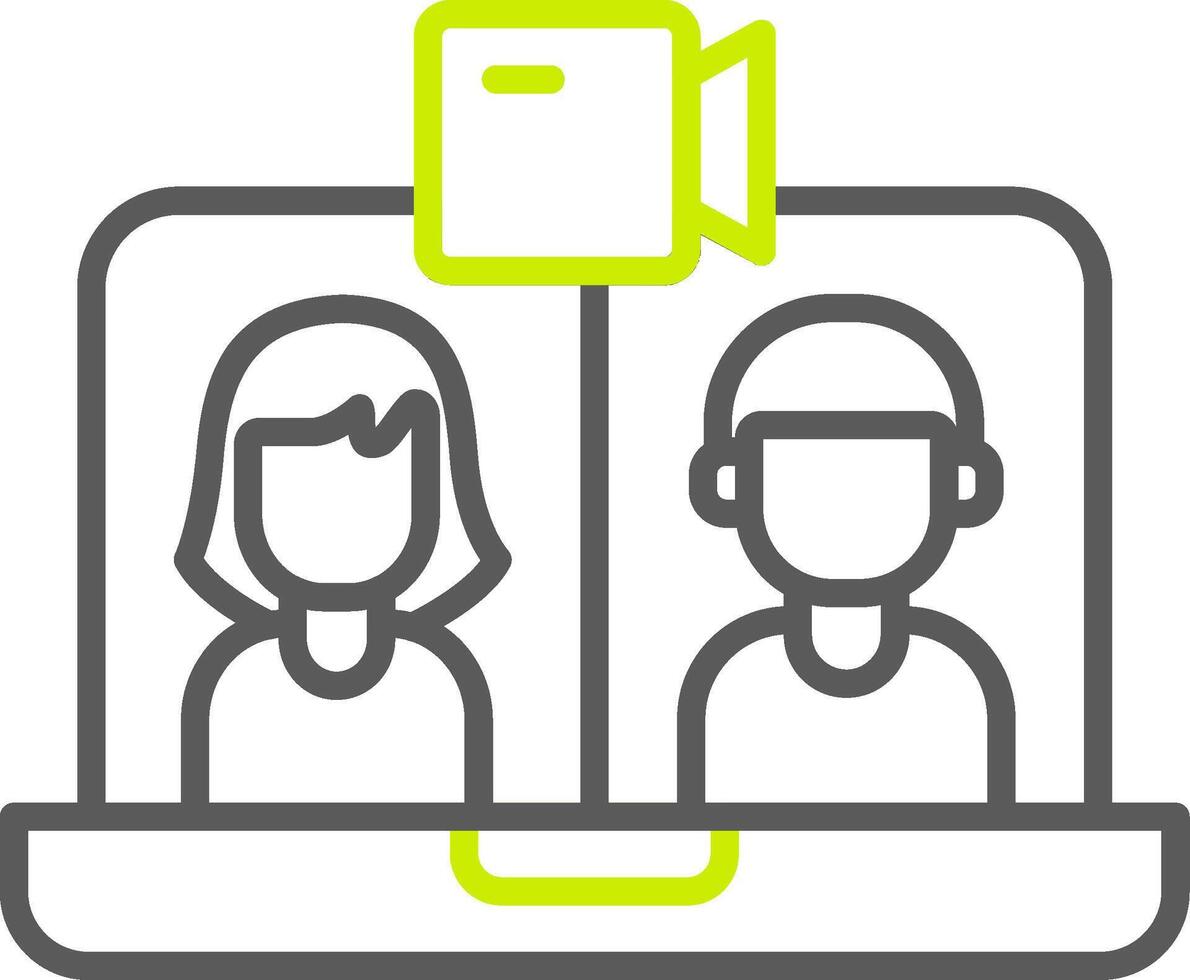 Videocall Dynamic Tech Badge vector
