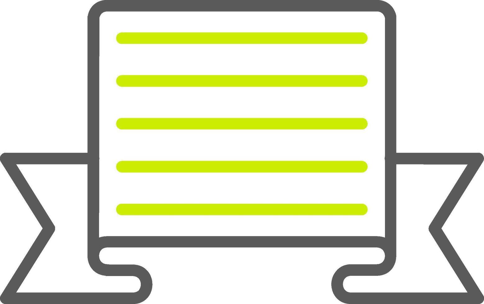 Ribbon Folds Custom Line Drawing vector