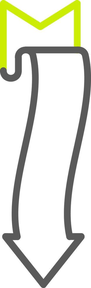Down Arrow Modern UI Piece vector