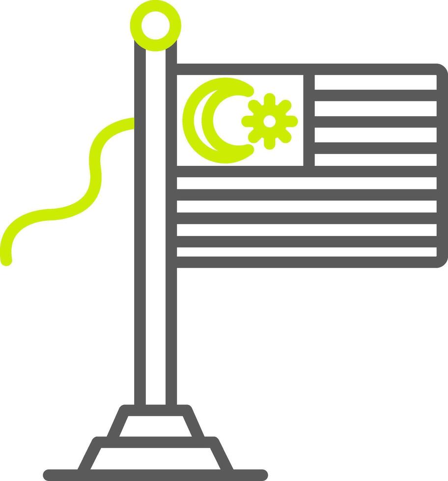 Malaysia Flag Hybrid Form vector