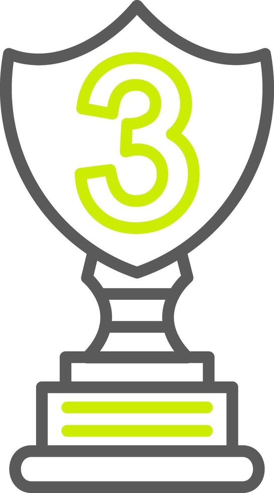 3rd Prize Clean Badge Asset vector