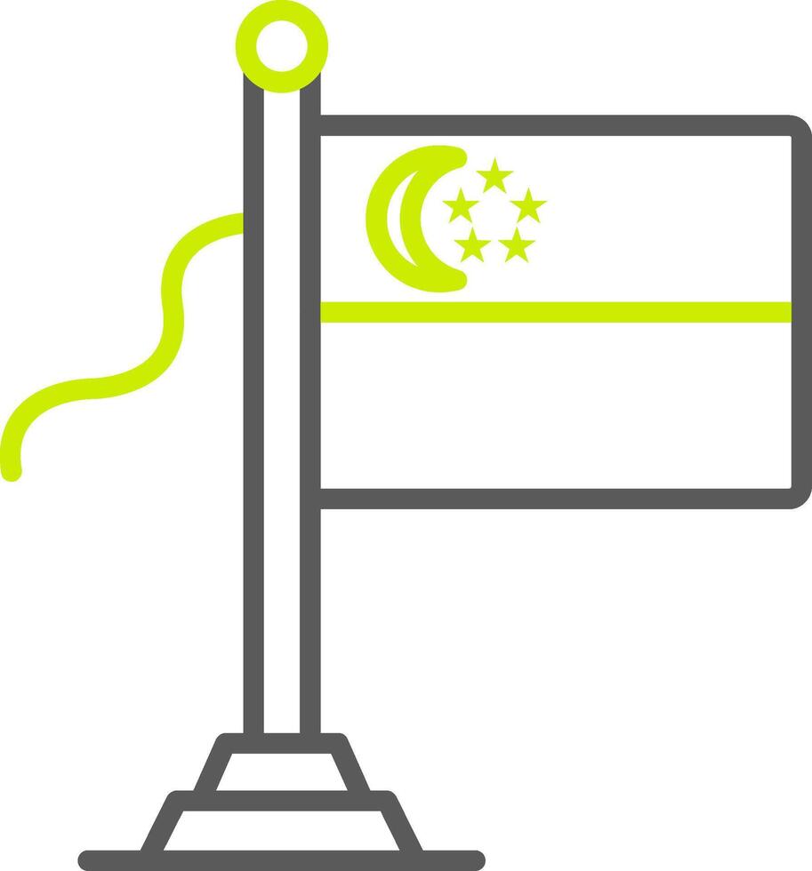 Singapore Flag Elegant Tech Badge vector