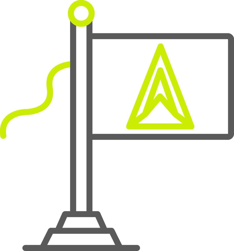 St Lucia Flag Custom Line Drawing vector