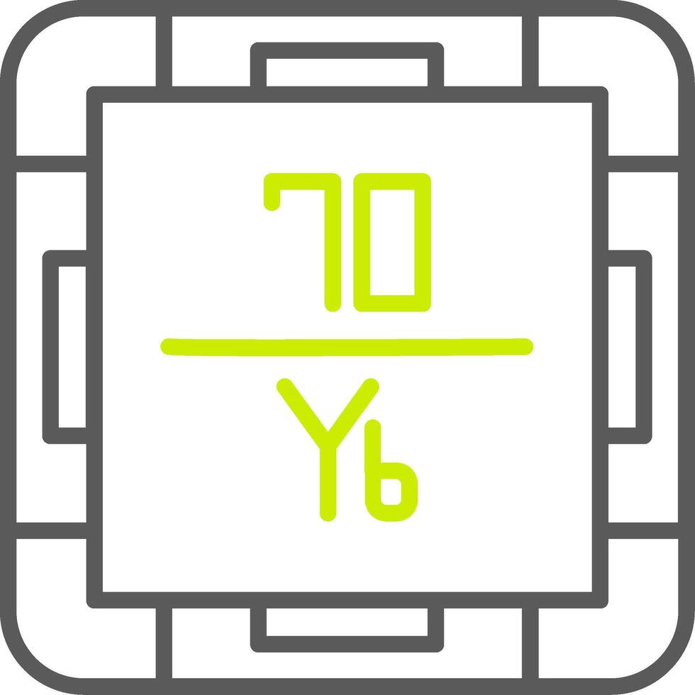 Ytterbium Custom Line Drawing vector