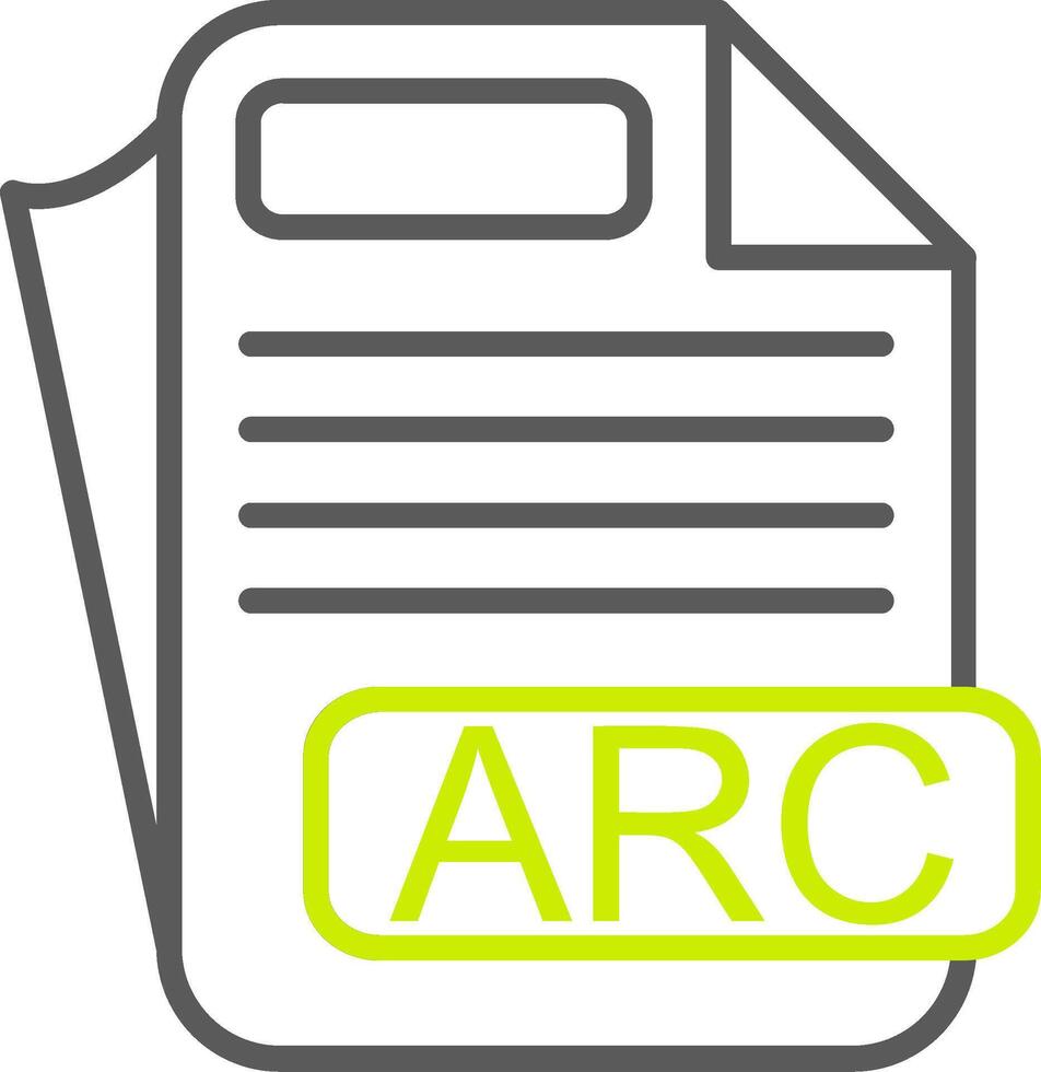 ARC Streamlined Line Drawing vector