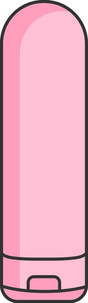 cosmetics bottle. cream tube, simple linear black and pink icon, isolated on a white background, doodle and sketch style, hand drawing vector