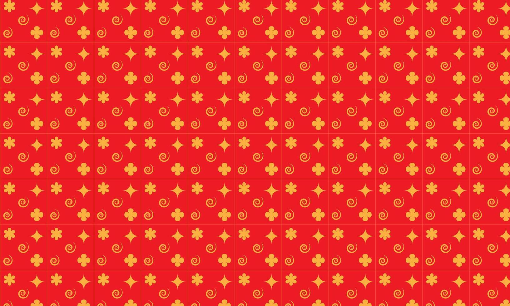 Seamless floral pattern with red flowers for decorative wallpaper and fabric design vector