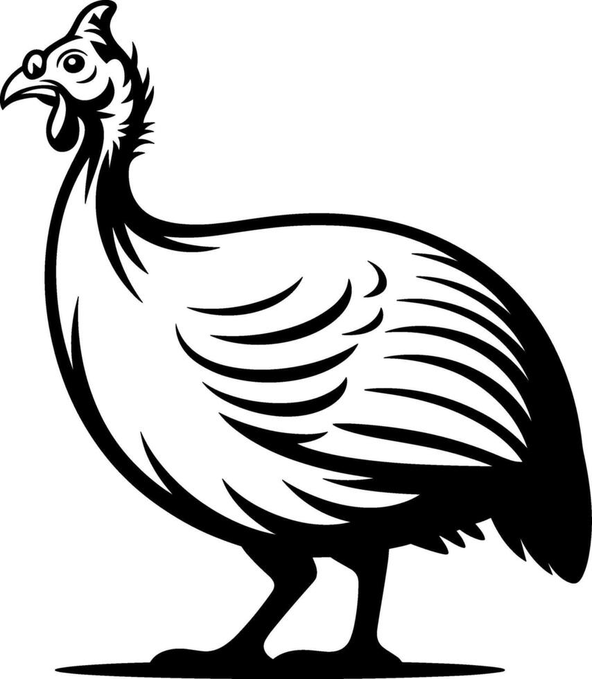 A black and white illustration of a turkey vector