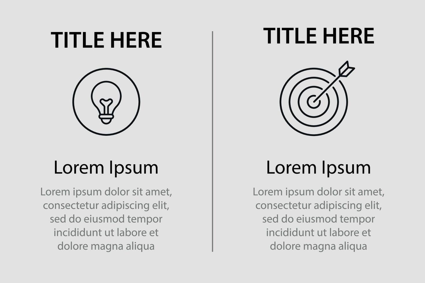 Minimal business infographic with idea and goal icons vector