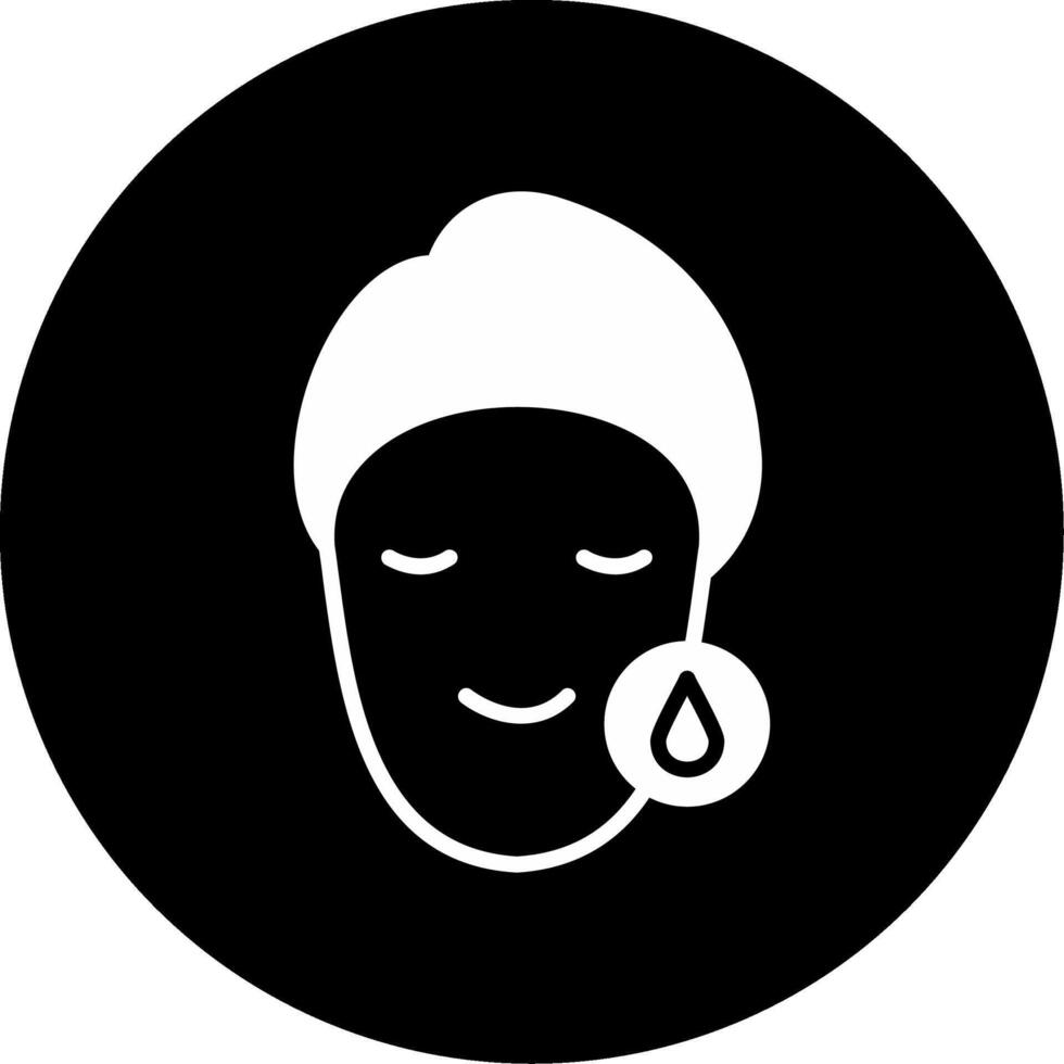 Deep Hydration Facial Glow Glyph Circle Inverted vector