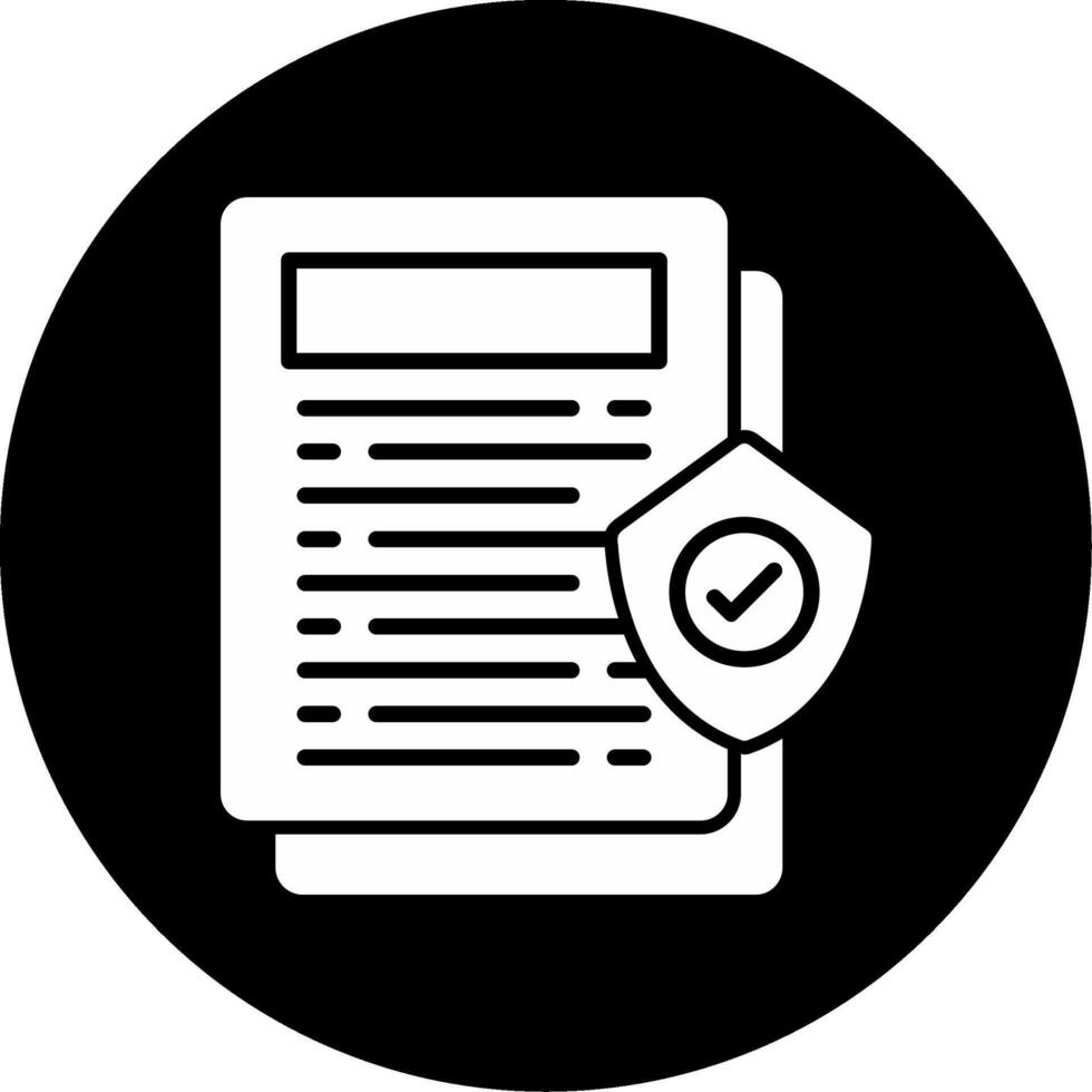 Insurance Claim Submission Process Icon Glyph Circle Inverted vector