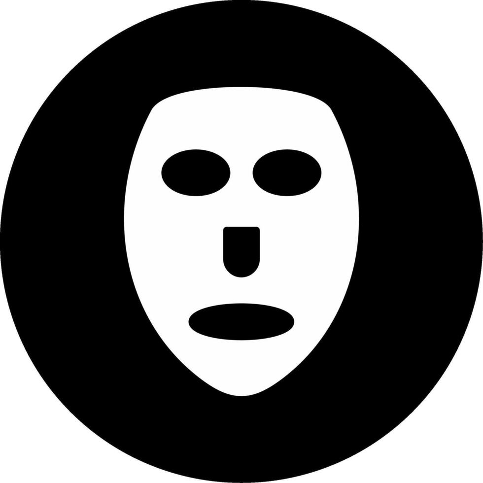 Hydrating Face Mask Glyph Circle Inverted vector
