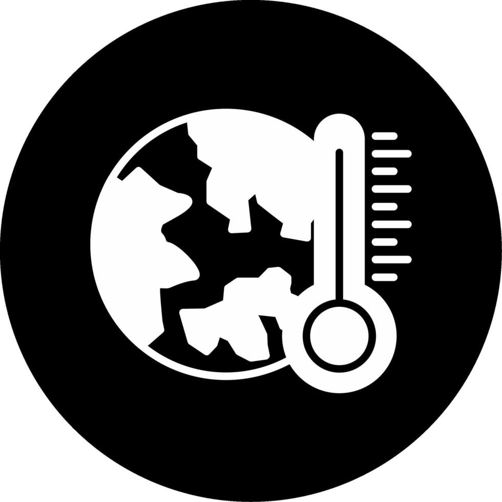 Global Climate Crisis Response Glyph Circle Inverted vector