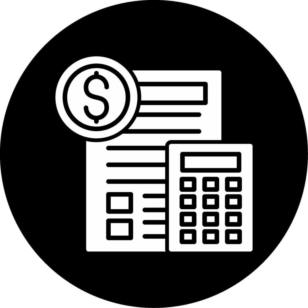 Strategic Financial Planning Interface Glyph Circle Inverted vector