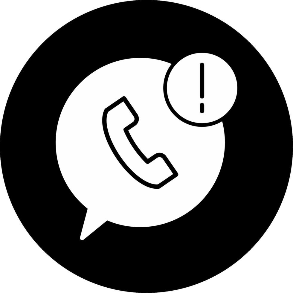WhatsApp Message Notification Glyph Circle Inverted vector