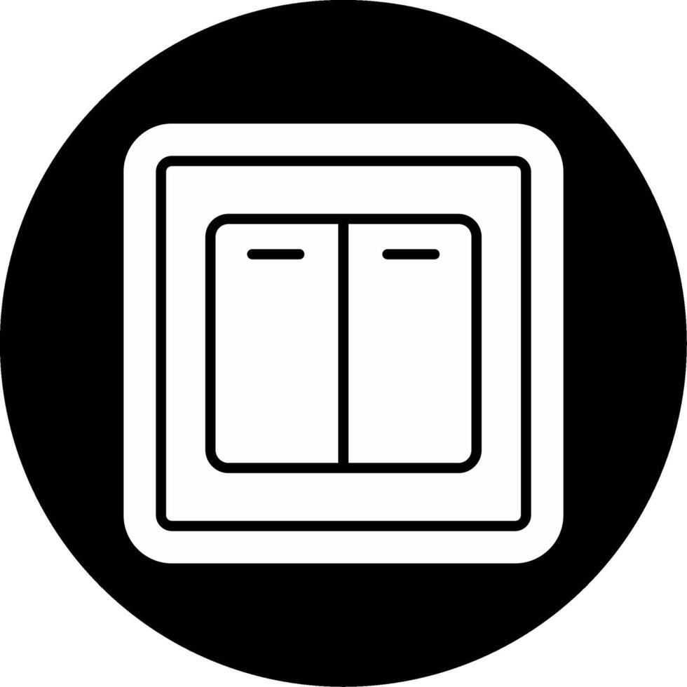 Multi Function Power Control Buttons Glyph Circle Inverted vector