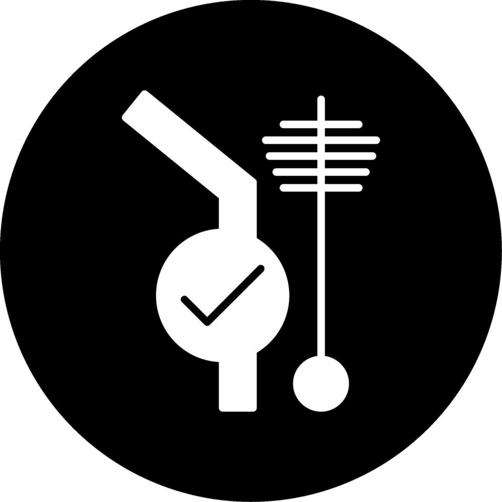 Stainless Steel Reusable Straw Concept Glyph Circle Inverted vector