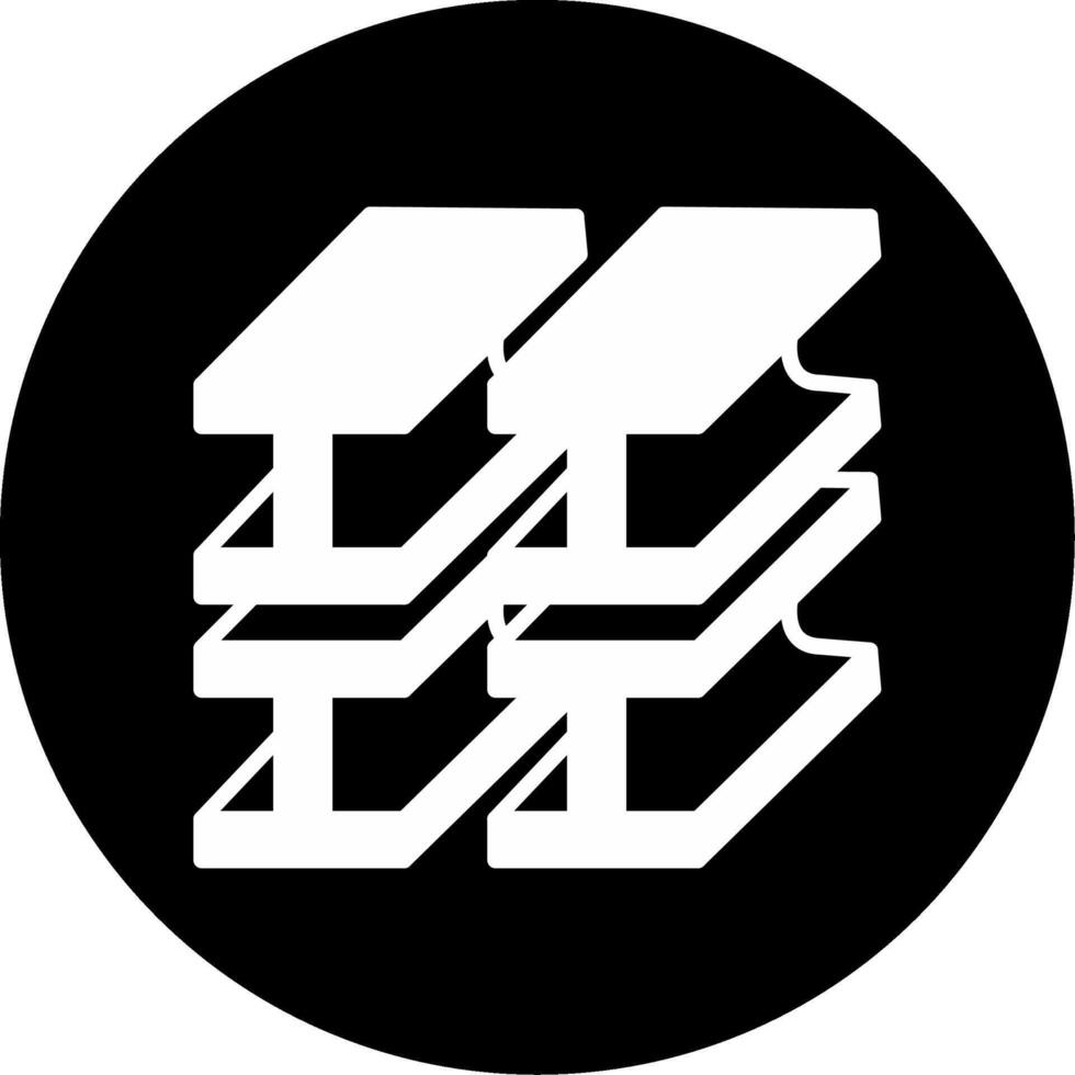 Rolled Industrial Steel Coils Glyph Circle Inverted vector