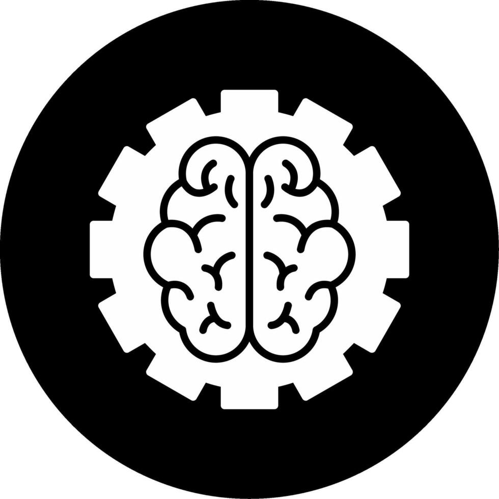 Executive Function Challenges and Strategies Glyph Circle Inverted vector