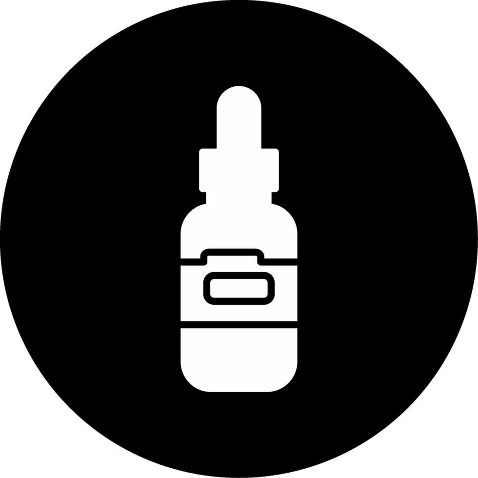 Nourishing Botanical Facial Oil Glyph Circle Inverted vector