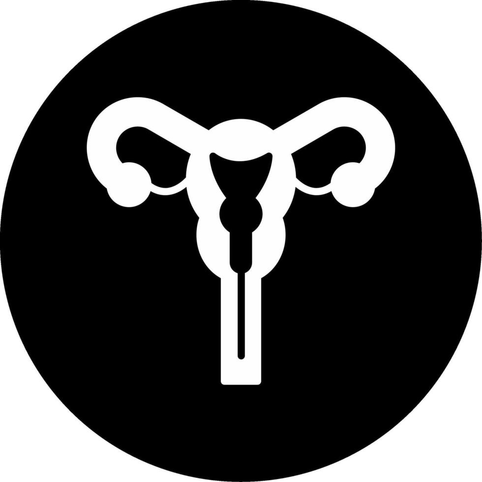 Endometrial Tissue Sample Analysis Glyph Circle Inverted vector