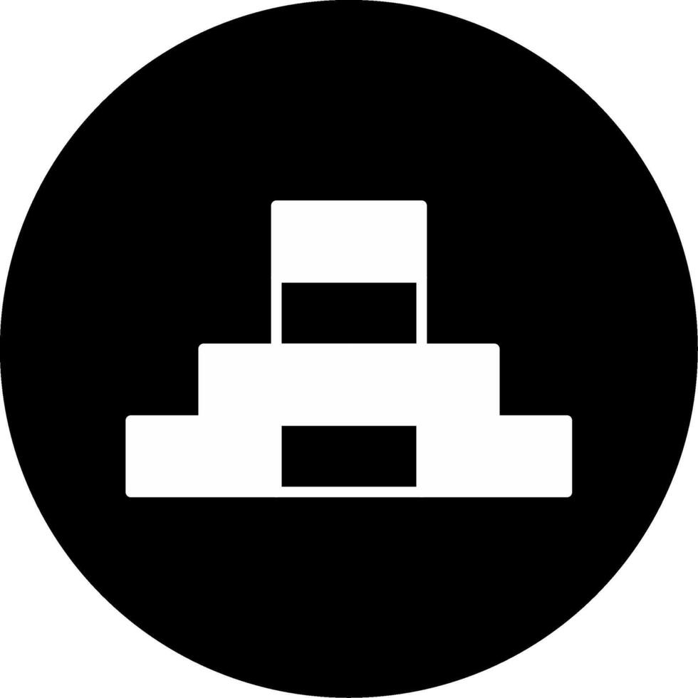 Red Clay Construction Bricks Glyph Circle Inverted vector