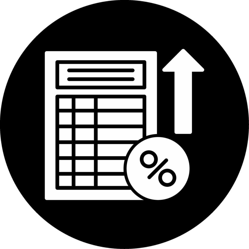 Expense and Revenue Bookkeeping Entry Glyph Circle Inverted vector