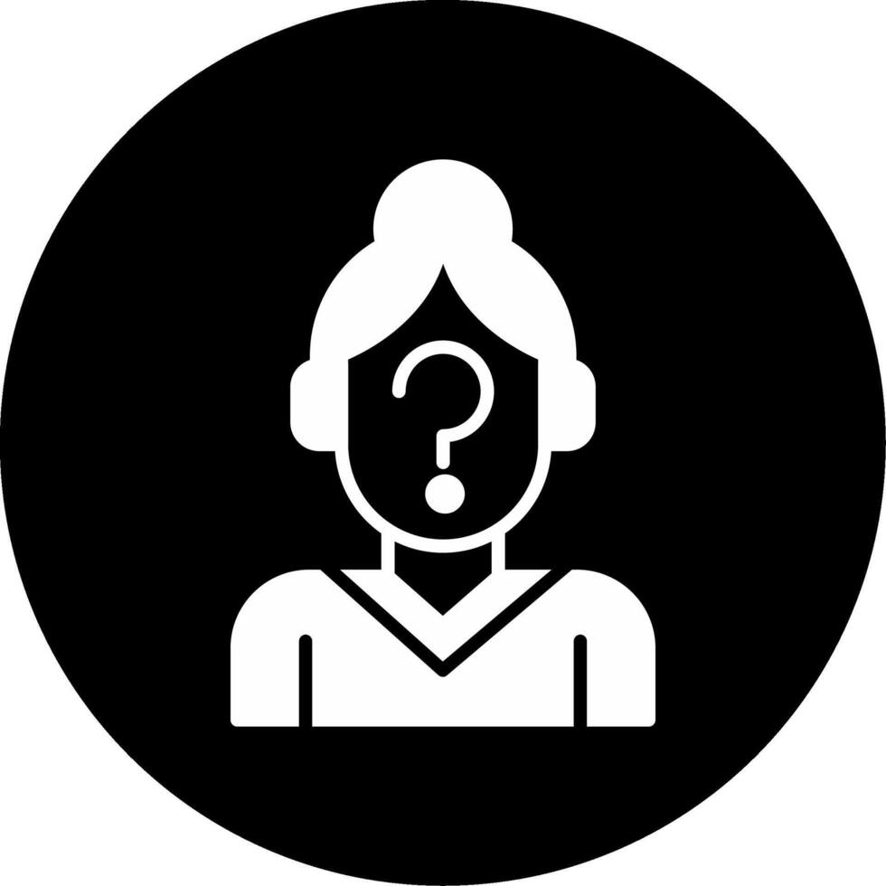 Anonymous Female Identity Symbol Glyph Circle Inverted vector