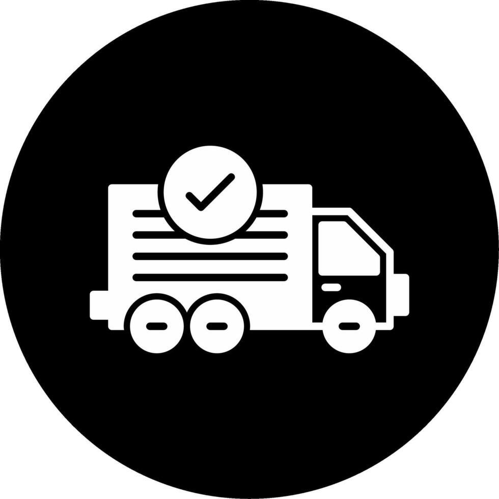 Supply Chain Logistics Coordinator Glyph Circle Inverted vector