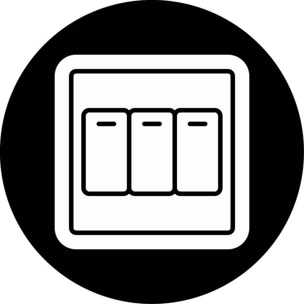 Functional Electrical Control Buttons Glyph Circle Inverted vector