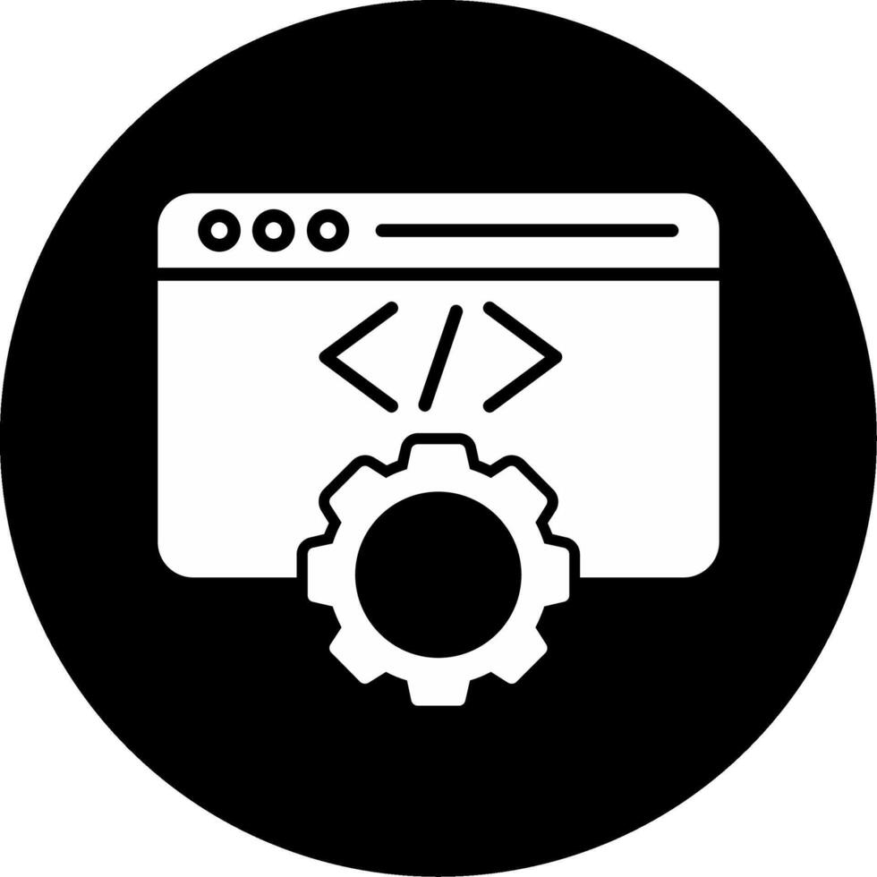 Drag and Drop Website Builder Glyph Circle Inverted vector