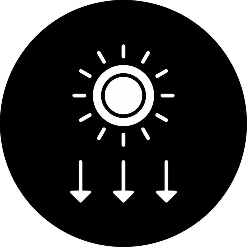 Consecutive Days of Intense Heat Waves Glyph Circle Inverted vector